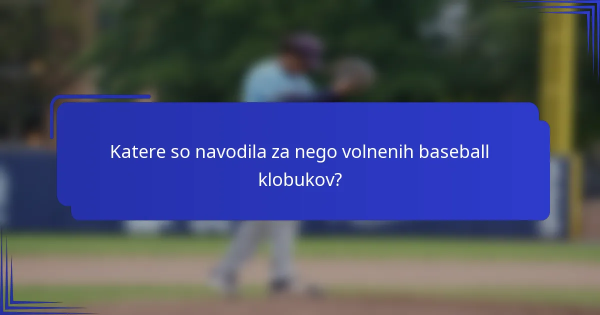 Katere so navodila za nego volnenih baseball klobukov?